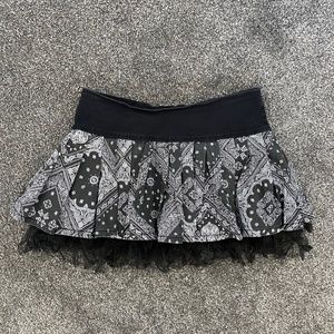 Royal bones grey bandanna skirt